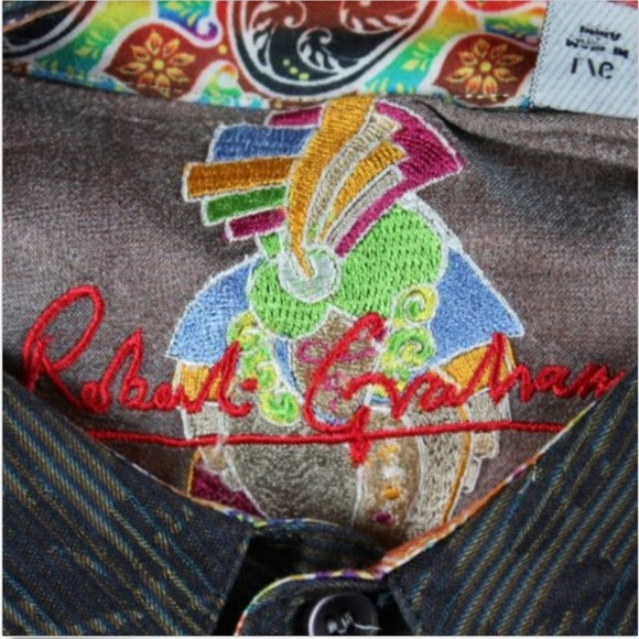 Robert Graham Men's Large Flip Cuff Long Sleeve - Picture 2 of 8